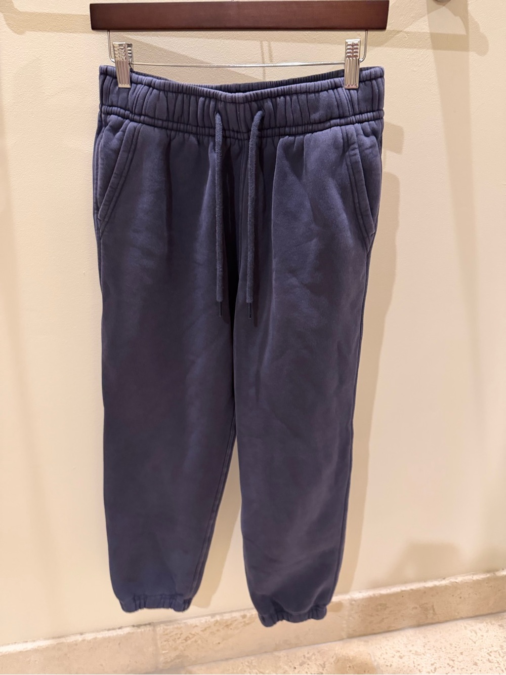 Abercrombie & Fitch navy/gray Elastic Waist Joggers